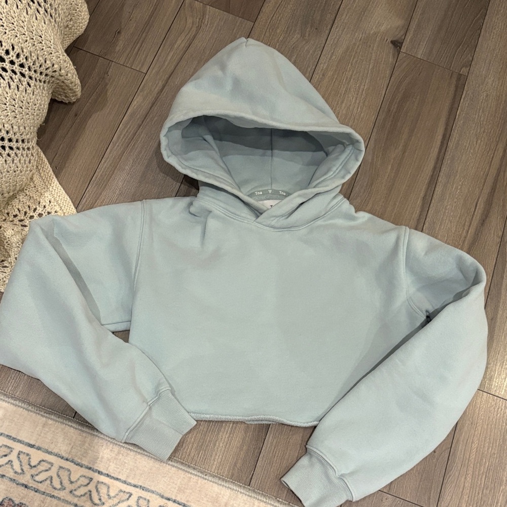 TNA Cropped Hoodie - Light Blue